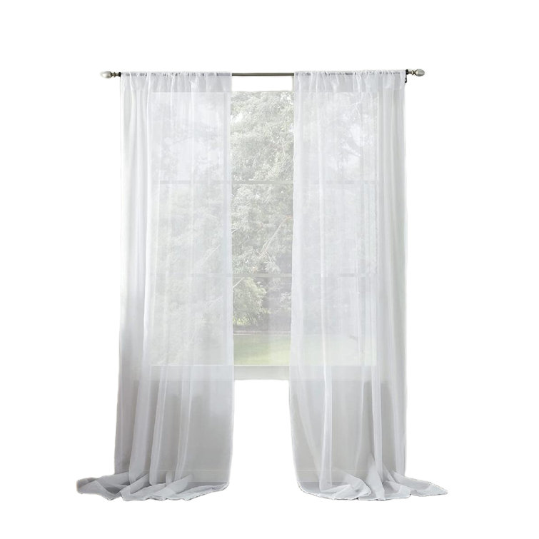 Eider & Ivory™ Toughkenamon Polyester SemiSheer Curtain Pair Wayfair